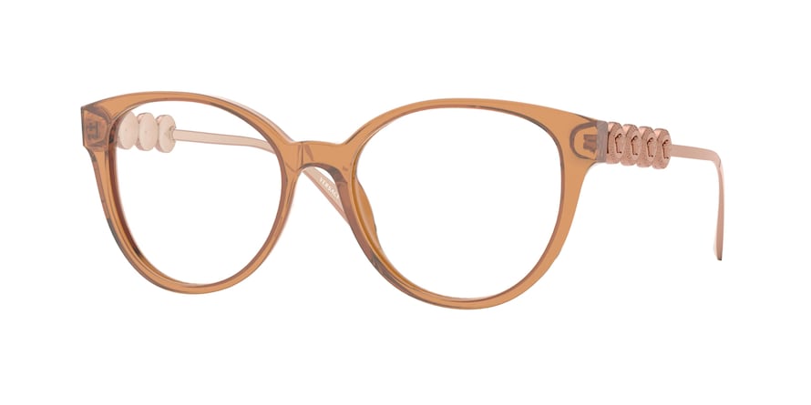 Versace VE3278 Phantos Eyeglasses  5326-TRANSPARENT BROWN 53-17-135 - Color Map brown
