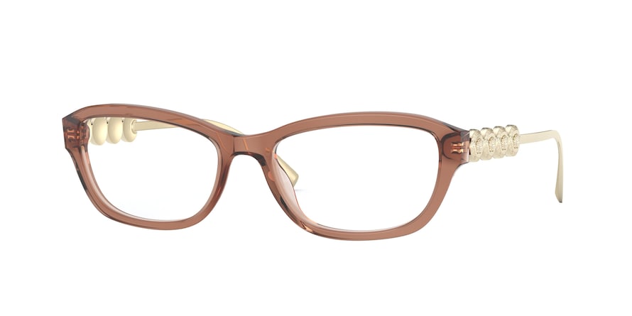 Versace VE3279 Pillow Eyeglasses  5325-TRANSPARENT BROWN 54-17-135 - Color Map brown