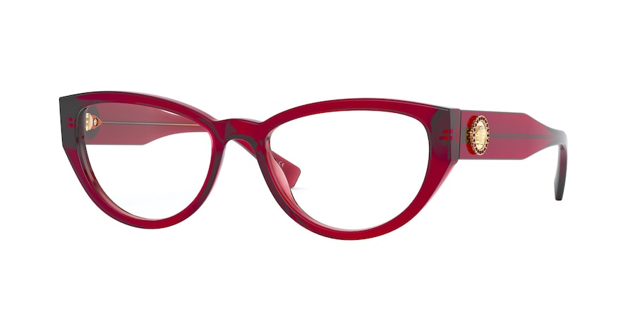 Versace VE3280B Cat Eye Eyeglasses  388-BURGUNDY 53-17-140 - Color Map red