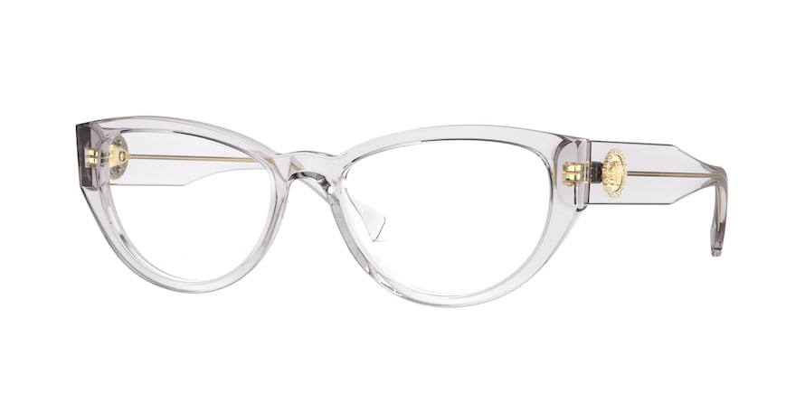 Versace VE3280B Cat Eye Eyeglasses  593-TRANSPARENT GRAY 53-17-140 - Color Map grey