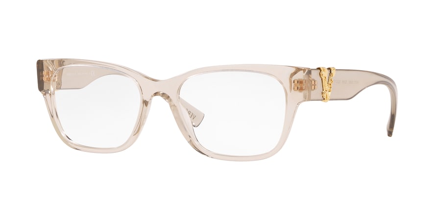 Versace VE3283A Square Eyeglasses  5288-TRANSPARENT BEIGE 54-17-140 - Color Map beige