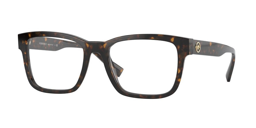 Versace VE3285 Square Eyeglasses  108-DARK HAVANA 55-19-145 - Color Map havana