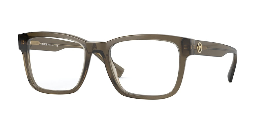 Versace VE3285 Square Eyeglasses  200-TRANSPARENT GREEN 55-19-145 - Color Map green