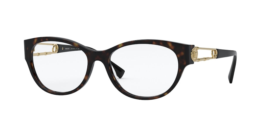 Versace VE3289 Cat Eye Eyeglasses  108-HAVANA 54-16-140 - Color Map havana