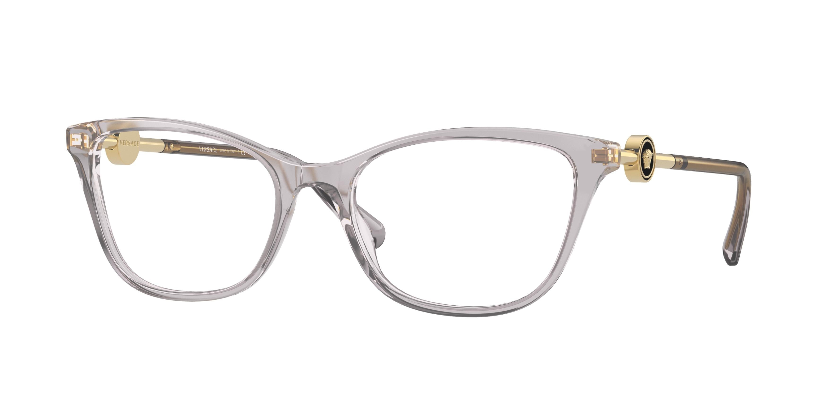 Versace VE3293 Cat Eye Eyeglasses  593-Transparent Grey 55-140-18 - Color Map Grey