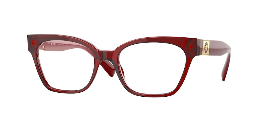 Versace VE3294F Cat Eye Eyeglasses  388-TRANSPARENT BORDEAUX 53-18-140 - Color Map bordeaux