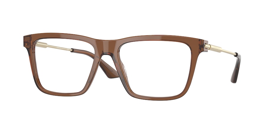 Versace VE3308 Rectangle Eyeglasses  5028-TRANSPARENT BROWN 55-17-145 - Color Map brown