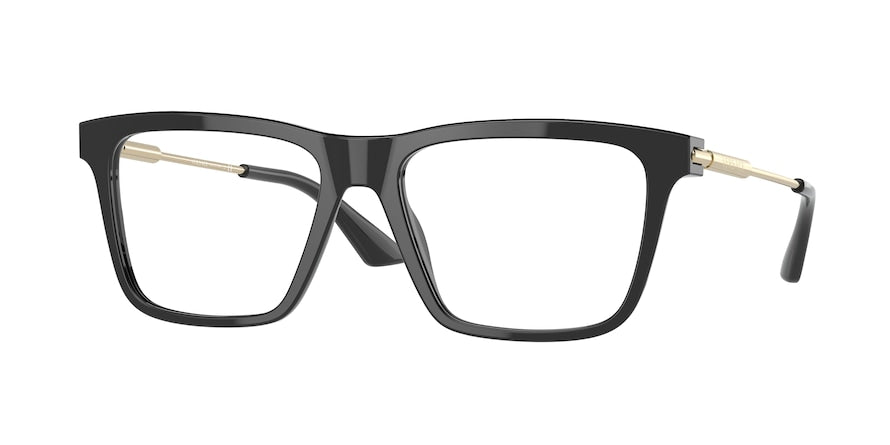 Versace VE3308 Rectangle Eyeglasses  GB1-BLACK 55-17-145 - Color Map black