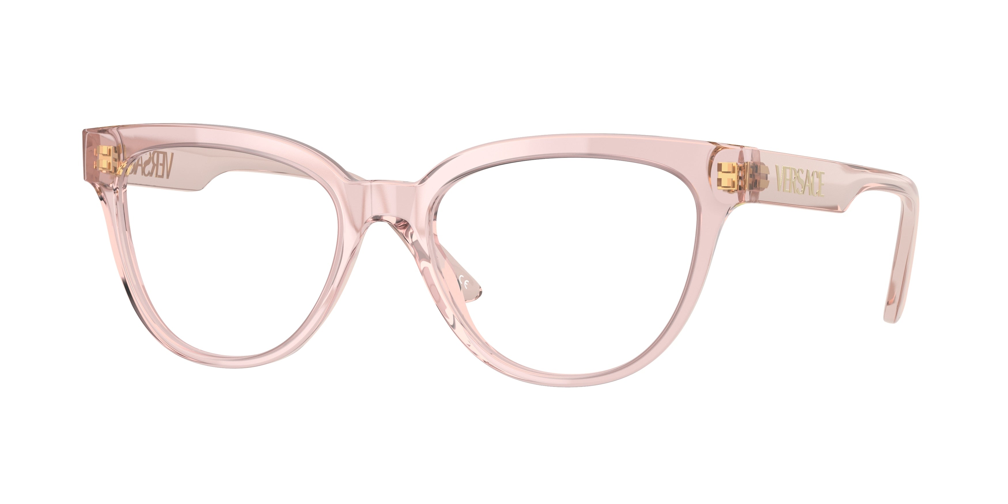 Versace VE3315 Cat Eye Eyeglasses  5339-Transparent Pink 54-145-18 - Color Map Pink