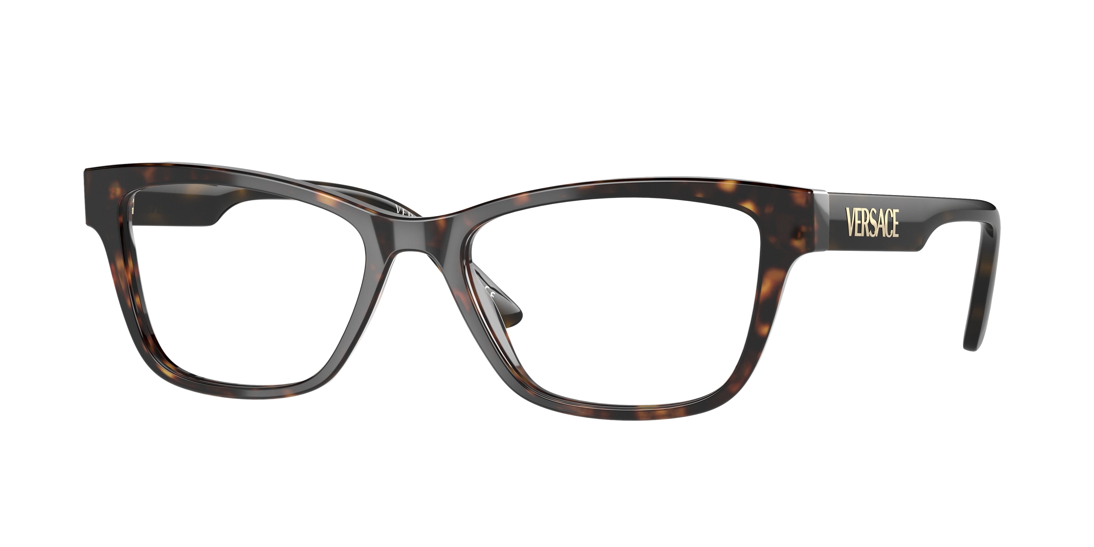 Versace VE3316F Pillow Eyeglasses  108-Havana 55-145-18 - Color Map Tortoise