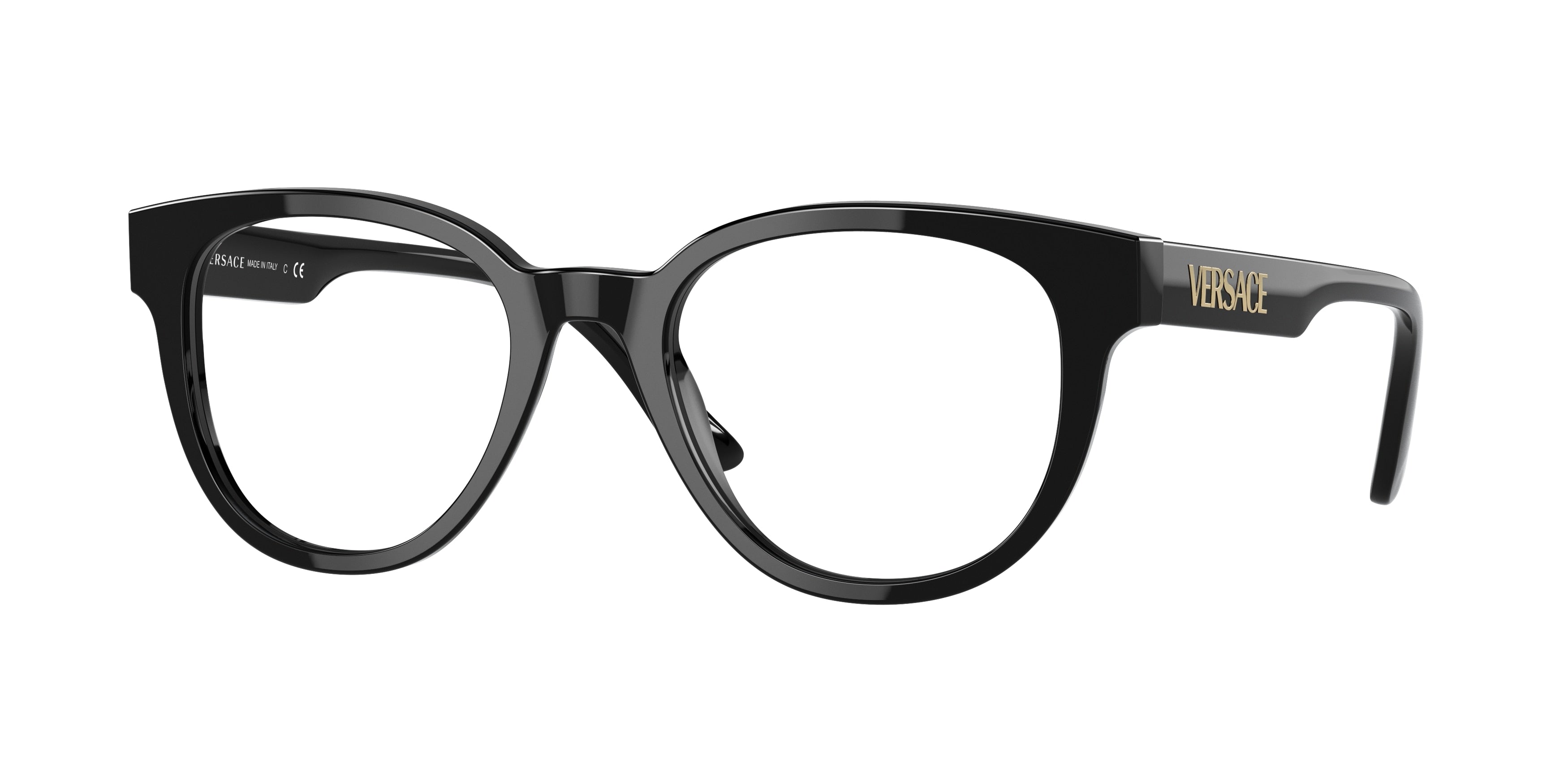 Versace VE3317 Pillow Eyeglasses  GB1-Black 51-145-20 - Color Map Black