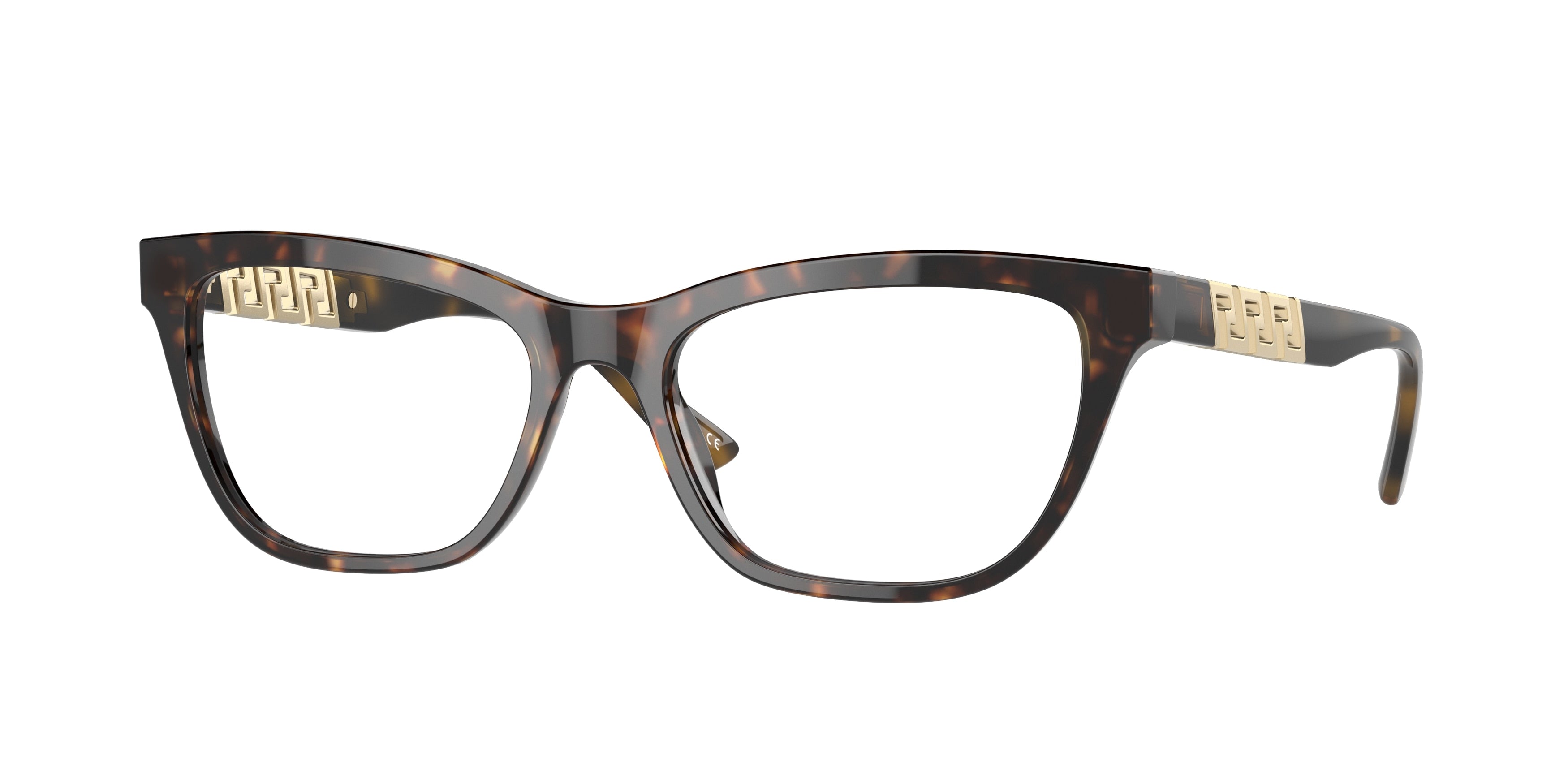 Versace VE3318 Pillow Eyeglasses  108-Havana 54-140-17 - Color Map Tortoise