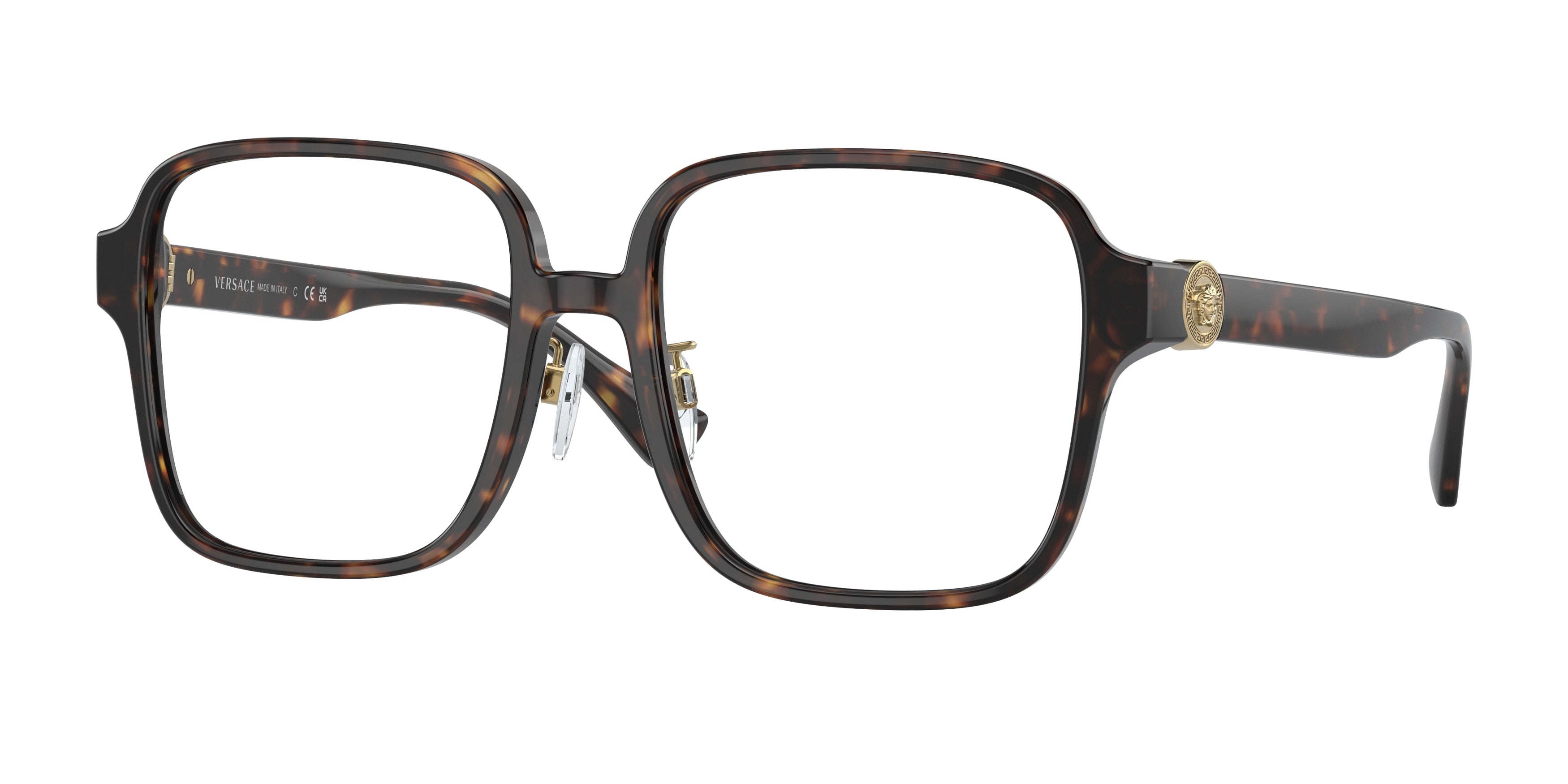 Versace VE3333D Square Eyeglasses  108-Havana 56-145-18 - Color Map Tortoise