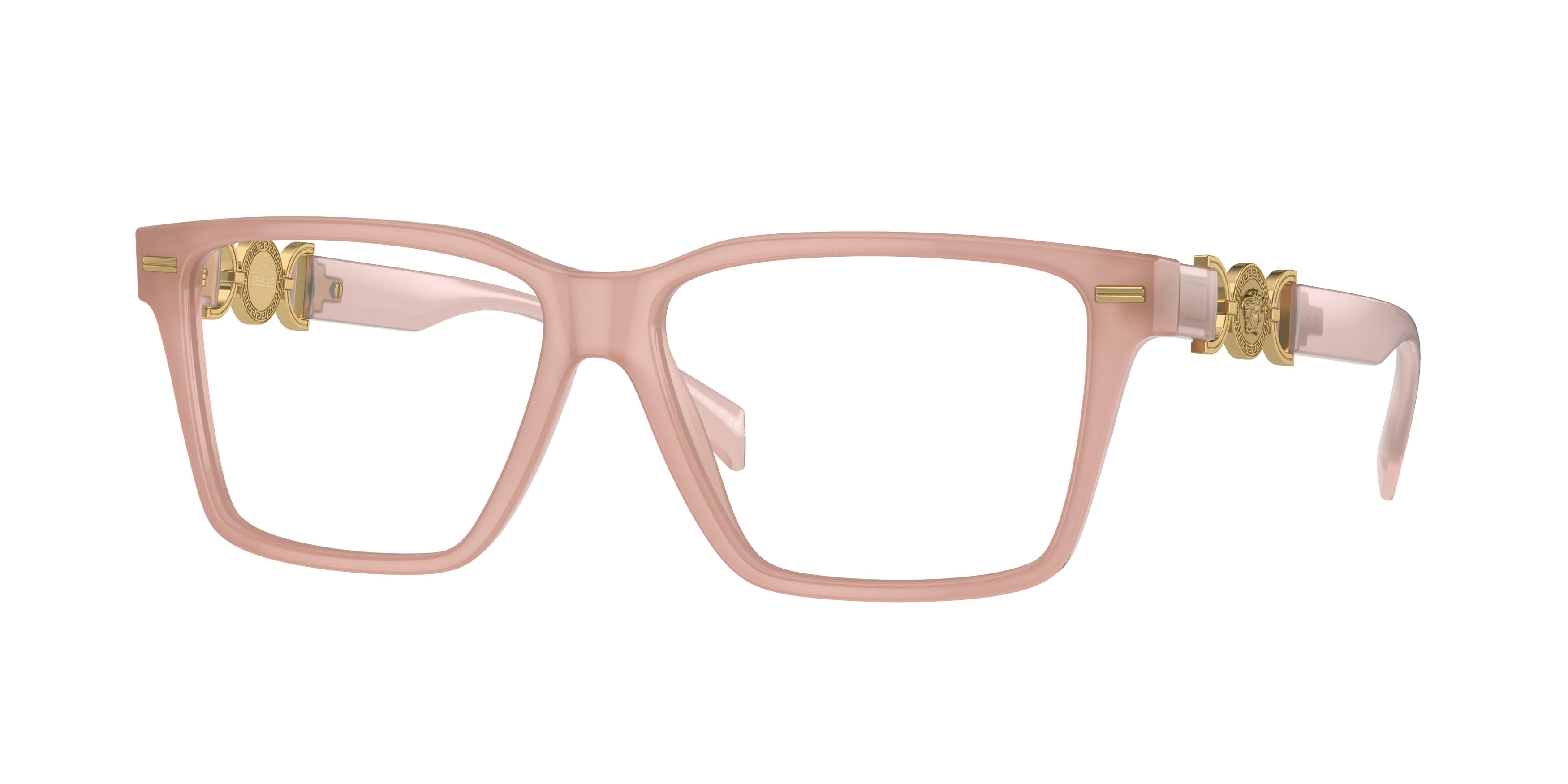 Versace VE3335 Rectangle Eyeglasses  5405-Opal Pink 56-140-14 - Color Map Pink