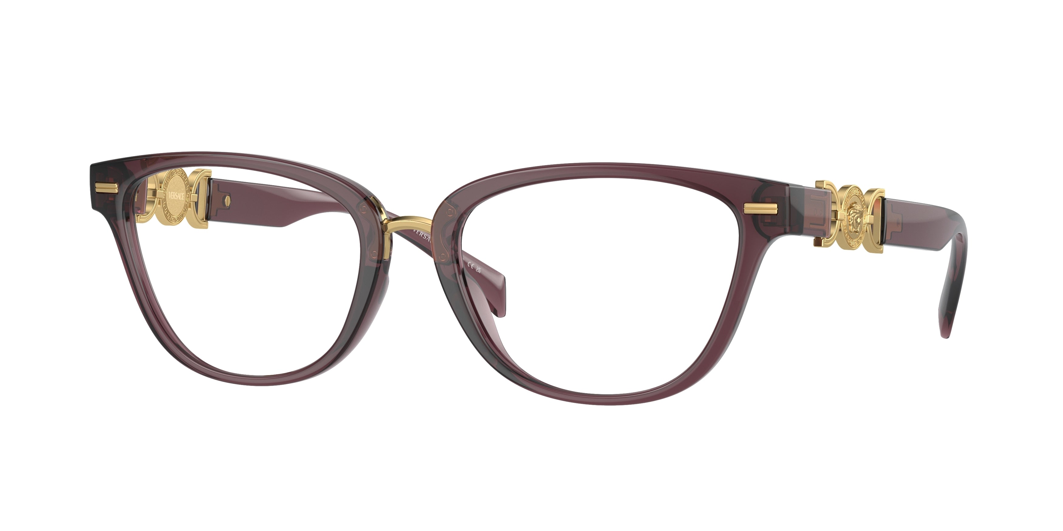 Versace VE3336U Cat Eye Eyeglasses  5209-Transparent Violet 54-140-18 - Color Map Violet