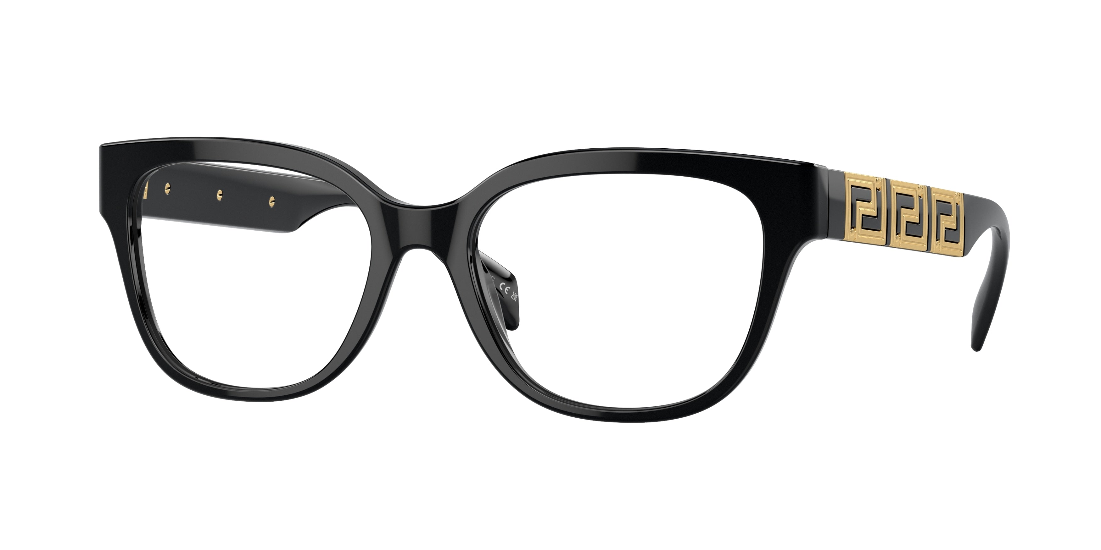 Versace VE3338 Pillow Eyeglasses  GB1-Black 54-140-18 - Color Map Black