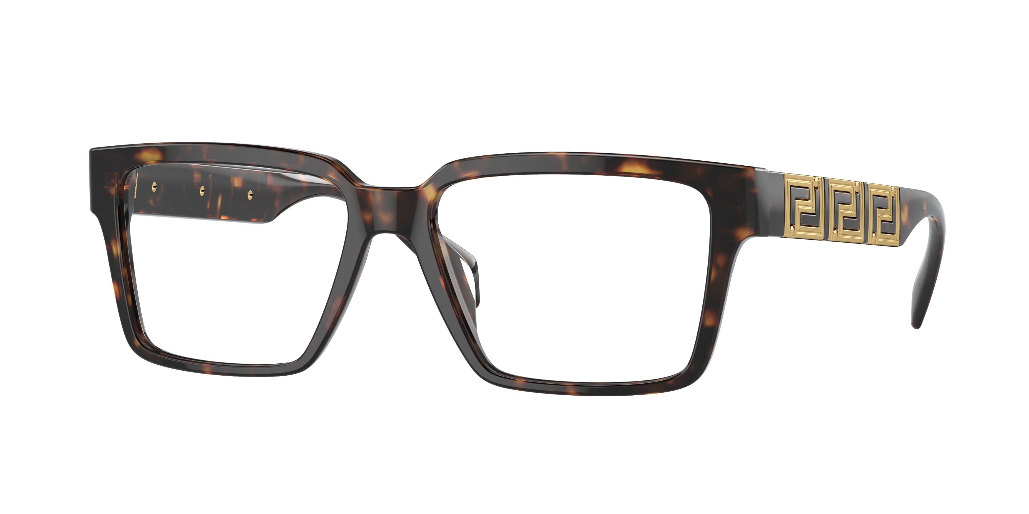 Versace VE3339U Rectangle Eyeglasses  108-Havana 55-140-16 - Color Map Tortoise