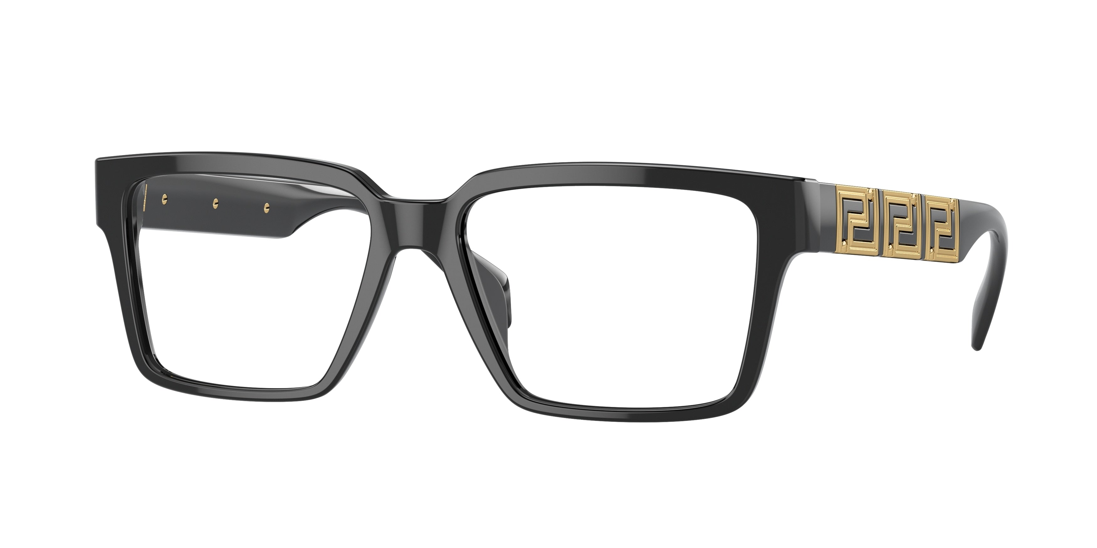 Versace VE3339U Rectangle Eyeglasses  GB1-Black 55-140-16 - Color Map Black