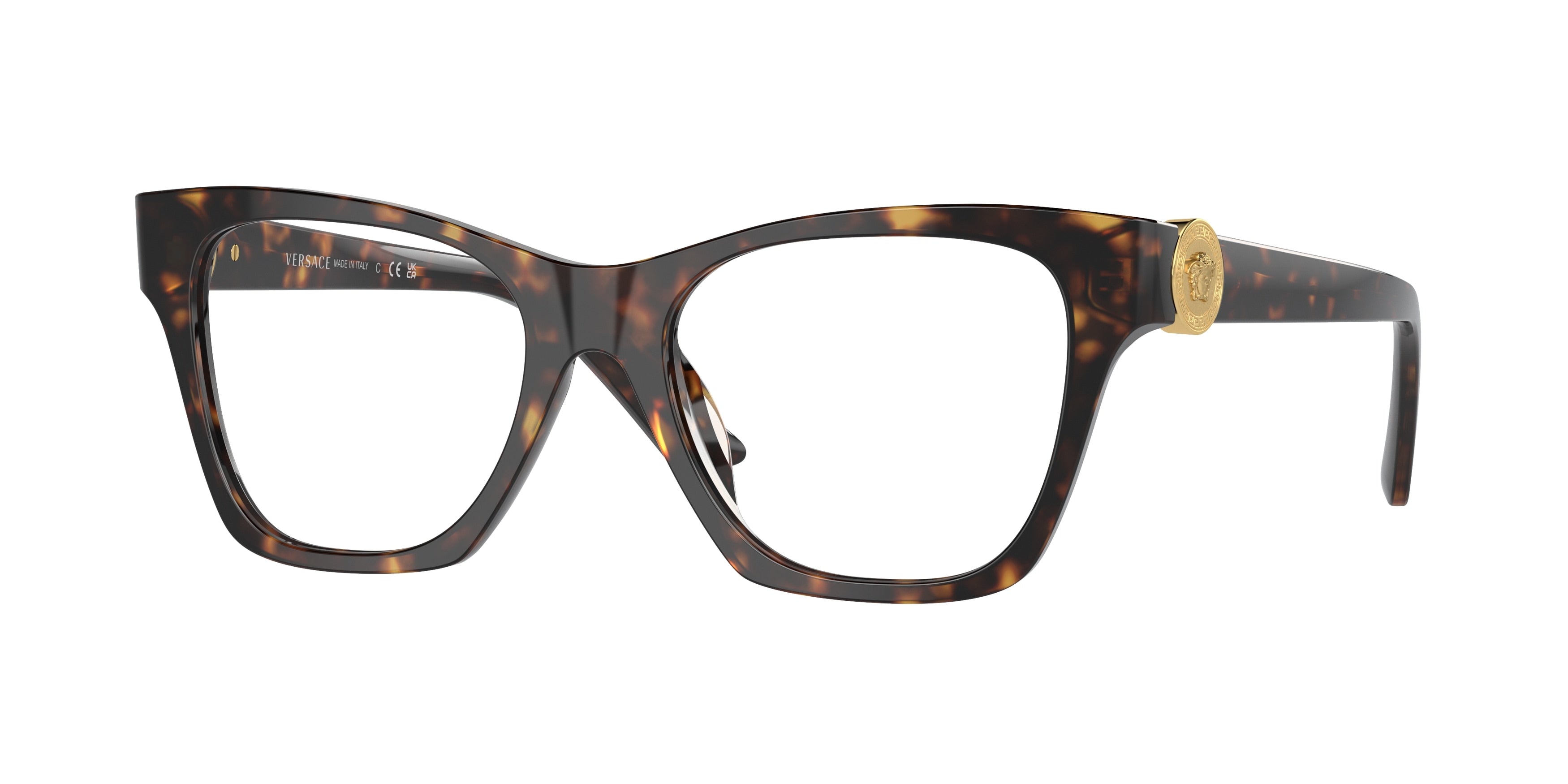 Versace VE3341U Irregular Eyeglasses  108-Havana 52-145-18 - Color Map Tortoise