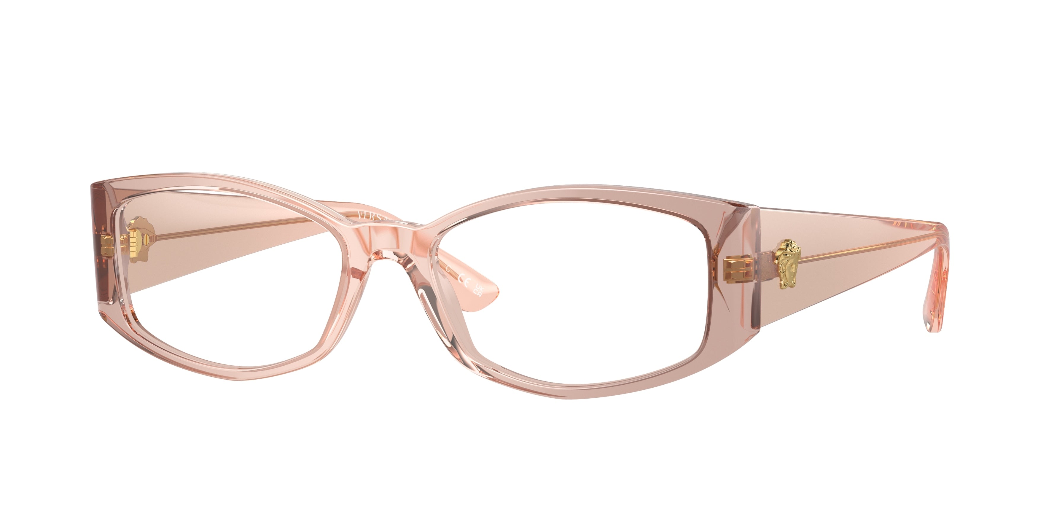 Versace VE3343F Irregular Eyeglasses  5431-Peach Gradient Beige 54-145-17 - Color Map Pink