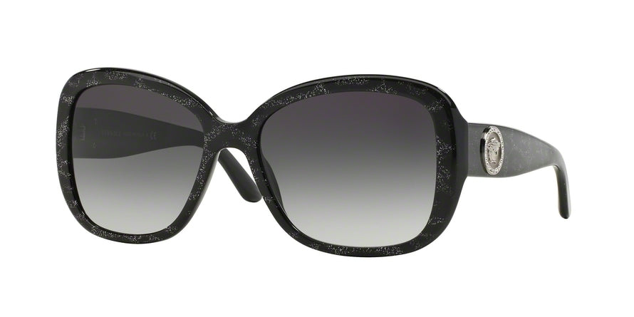 Versace VE4278BA Square Sunglasses  51368G-ANIMALIER BLACK/BLACK 57-17-135 - Color Map multi
