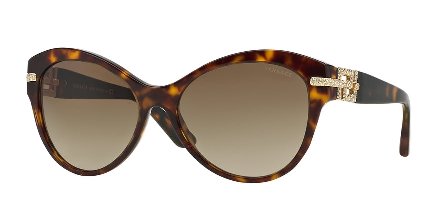 Versace VE4283BA Phantos Sunglasses  108/13-HAVANA 57-17-140 - Color Map brown