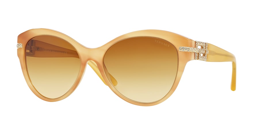 Versace VE4283B Phantos Sunglasses  640/2L-STRIPED HONEY 57-17-140 - Color Map honey