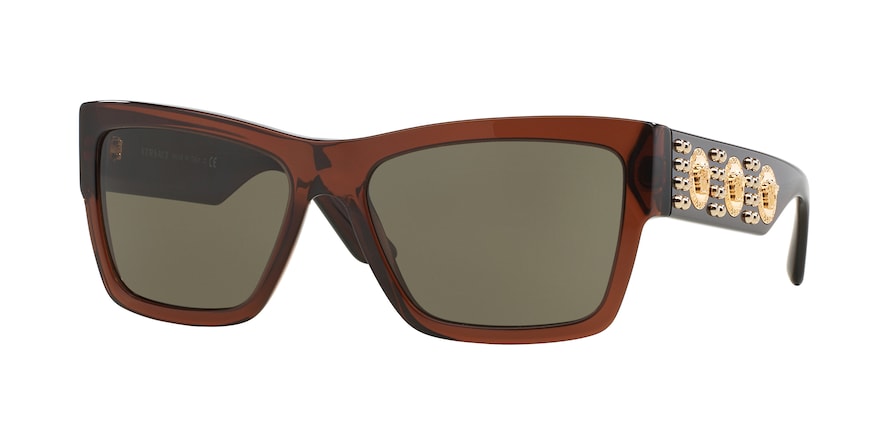 Versace VE4289 Butterfly Sunglasses  513073-TRANSPARENT BROWN 58-17-140 - Color Map brown