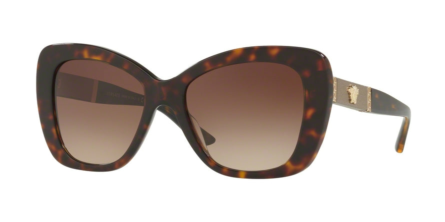 Versace VE4305Q Butterfly Sunglasses  108/13-DARK HAVANA 54-18-140 - Color Map gold