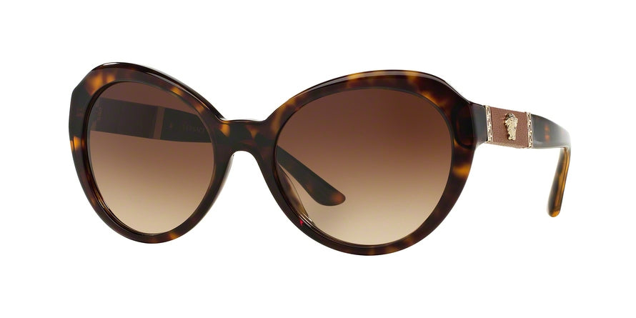 Versace VE4306Q Phantos Sunglasses  108/13-HAVANA 56-19-140 - Color Map brown