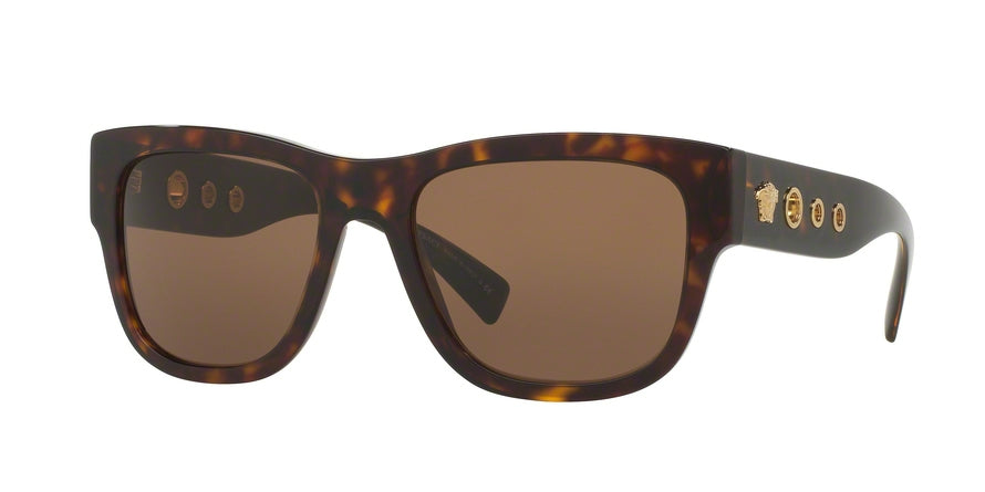 Versace VE4319 Square Sunglasses  108/73-HAVANA 56-19-140 - Color Map brown