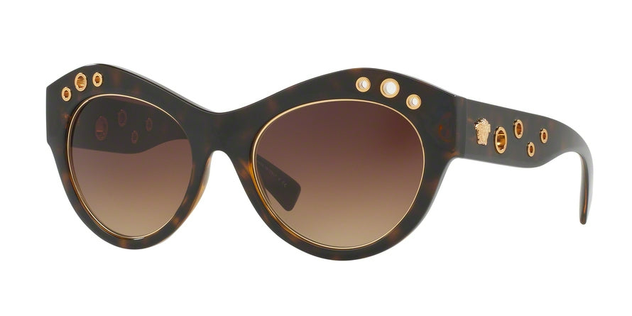 Versace VE4320 Cat Eye Sunglasses  108/13-HAVANA 54-20-140 - Color Map brown