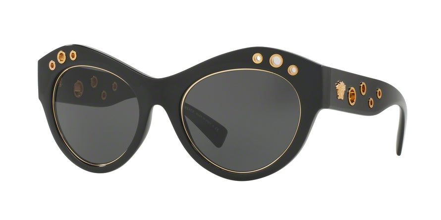 Versace VE4320 Cat Eye Sunglasses  GB1/87-BLACK 54-20-140 - Color Map black