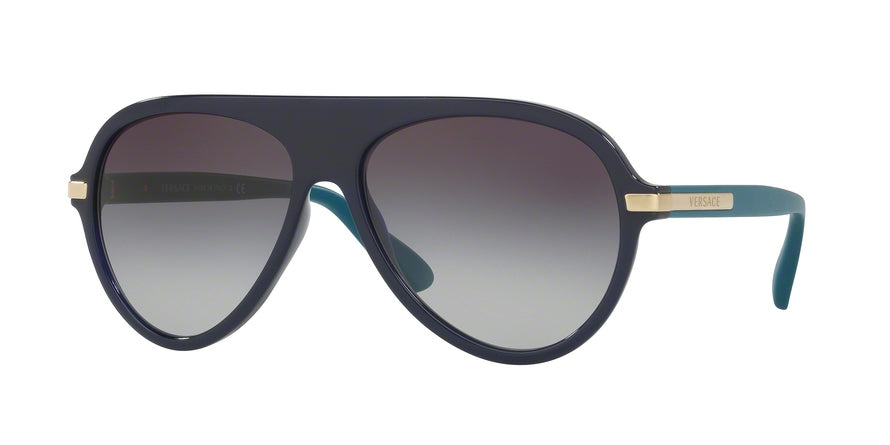 Versace VE4321 Pilot Sunglasses  106/8G-BLUE 58-15-145 - Color Map brown