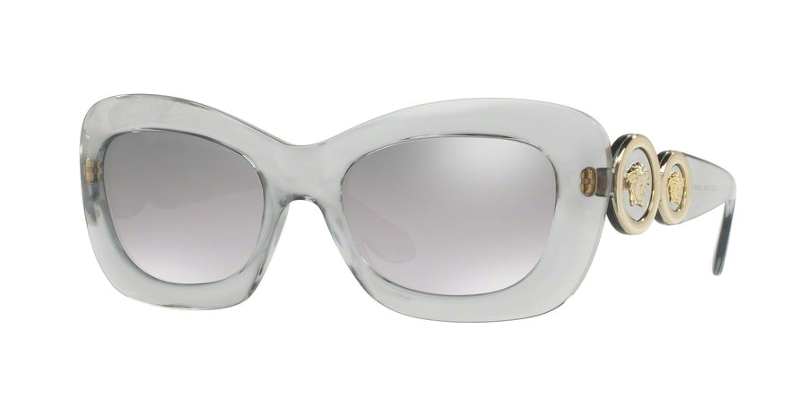 Versace VE4328 Rectangle Sunglasses  52066V-TRANSPARENT GREY 54-20-140 - Color Map grey