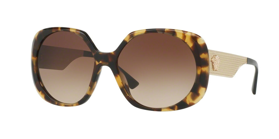 Versace VE4331 Round Sunglasses  988/13-HAVANA 57-16-140 - Color Map brown