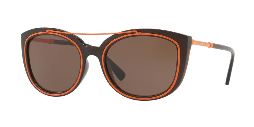Versace VE4336 Cat Eye Sunglasses  509373-TRANSPARENT BROWN 56-20-140 - Color Map brown