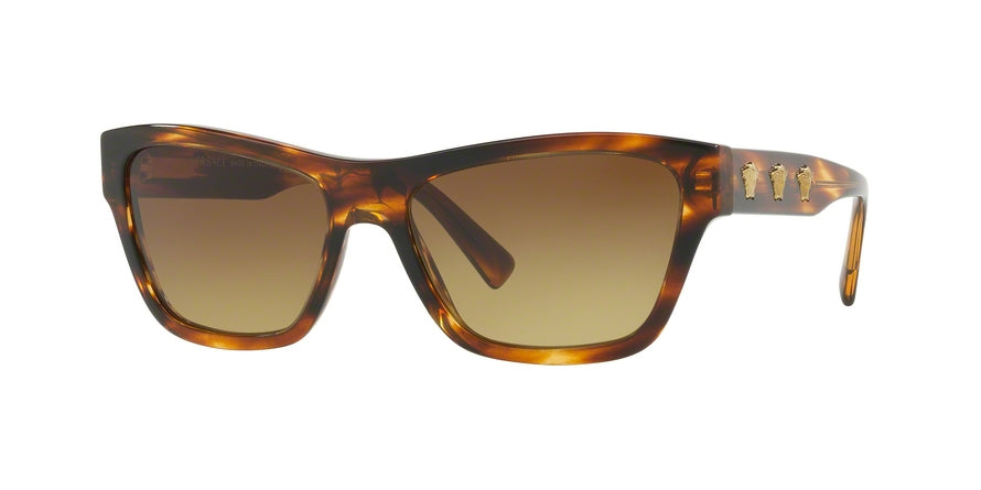 Versace VE4344 Cat Eye Sunglasses  502513-STRIPED HAVANA 56-16-140 - Color Map brown