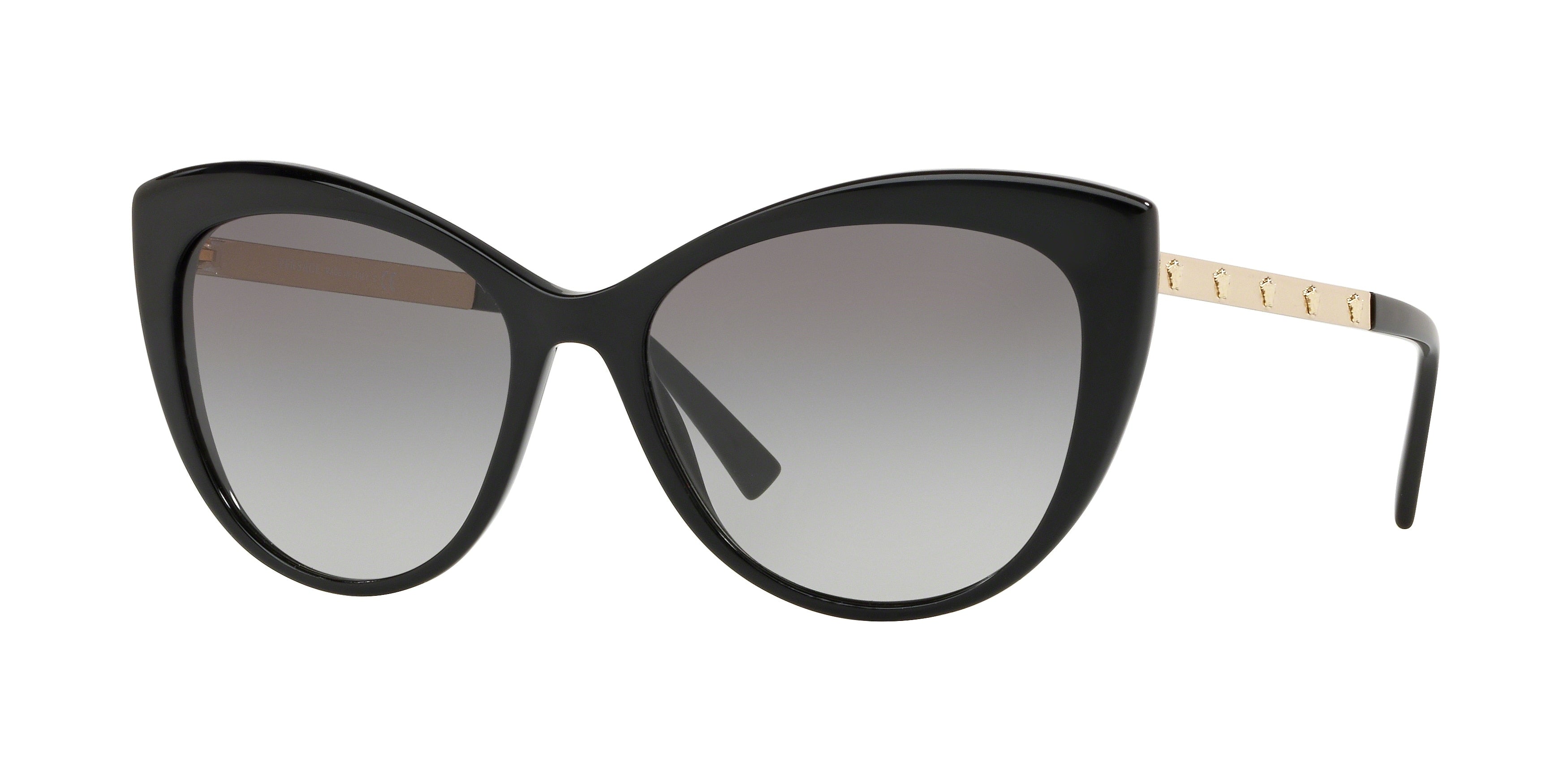 Versace VE4348 Cat Eye Sunglasses  GB1/11-Black 57-140-17 - Color Map Black