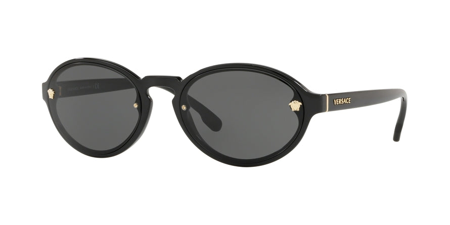 Versace VE4352 Oval Sunglasses  GB1/87-BLACK 54-19-140 - Color Map black