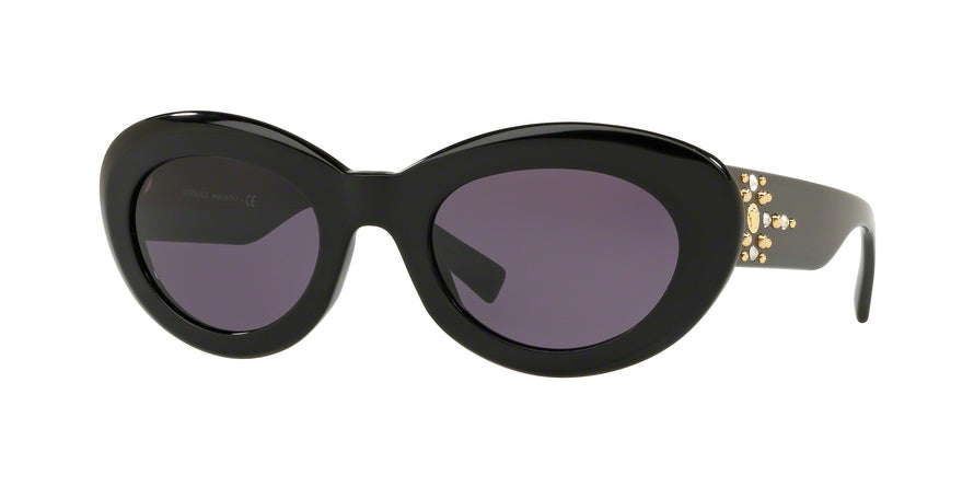 Versace VE4355B Oval Sunglasses  GB1/1A-BLACK 52-23-140 - Color Map black