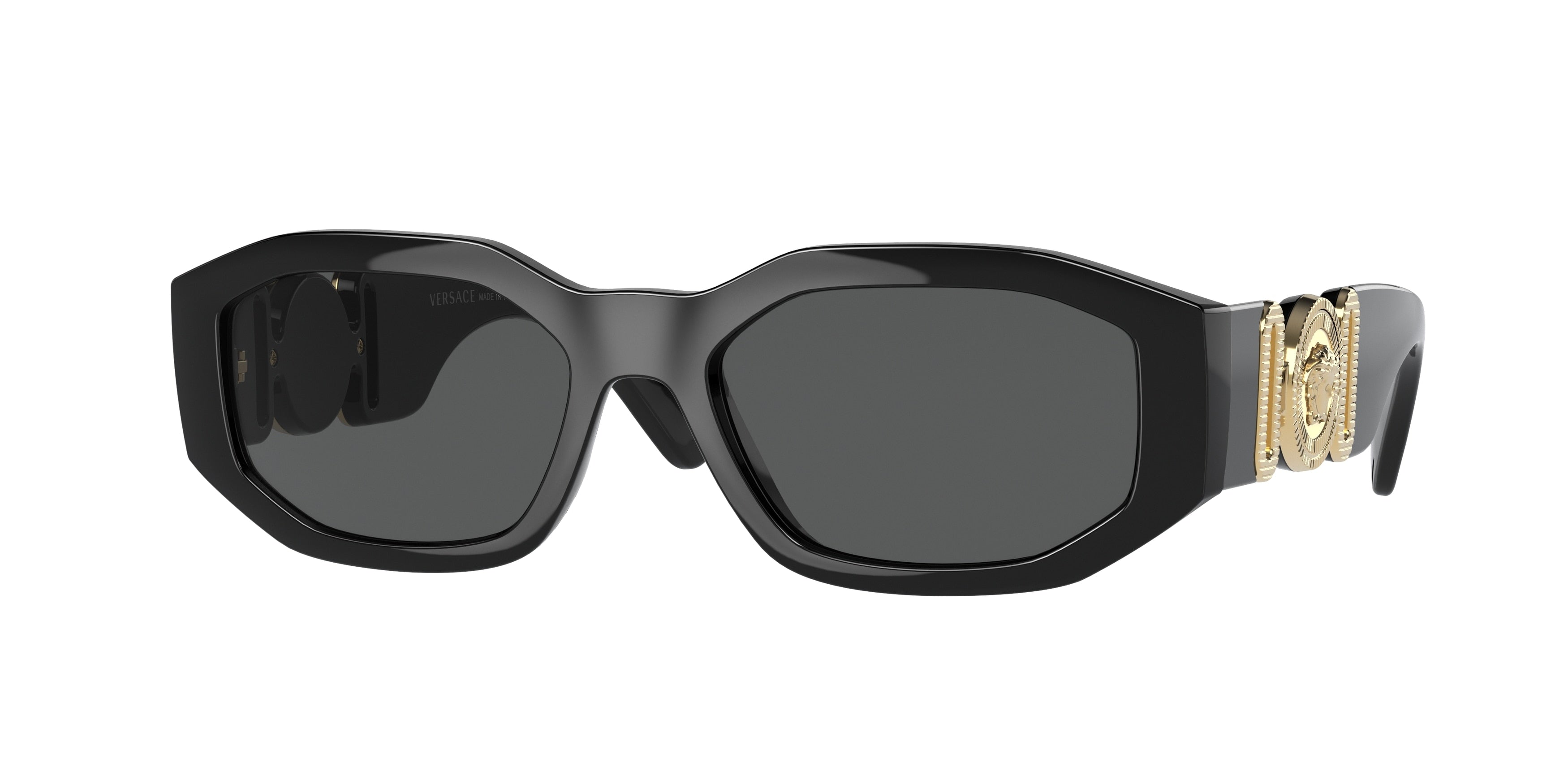 Versace VE4361F Irregular Sunglasses  GB1/87-Black 55-140-18 - Color Map Black