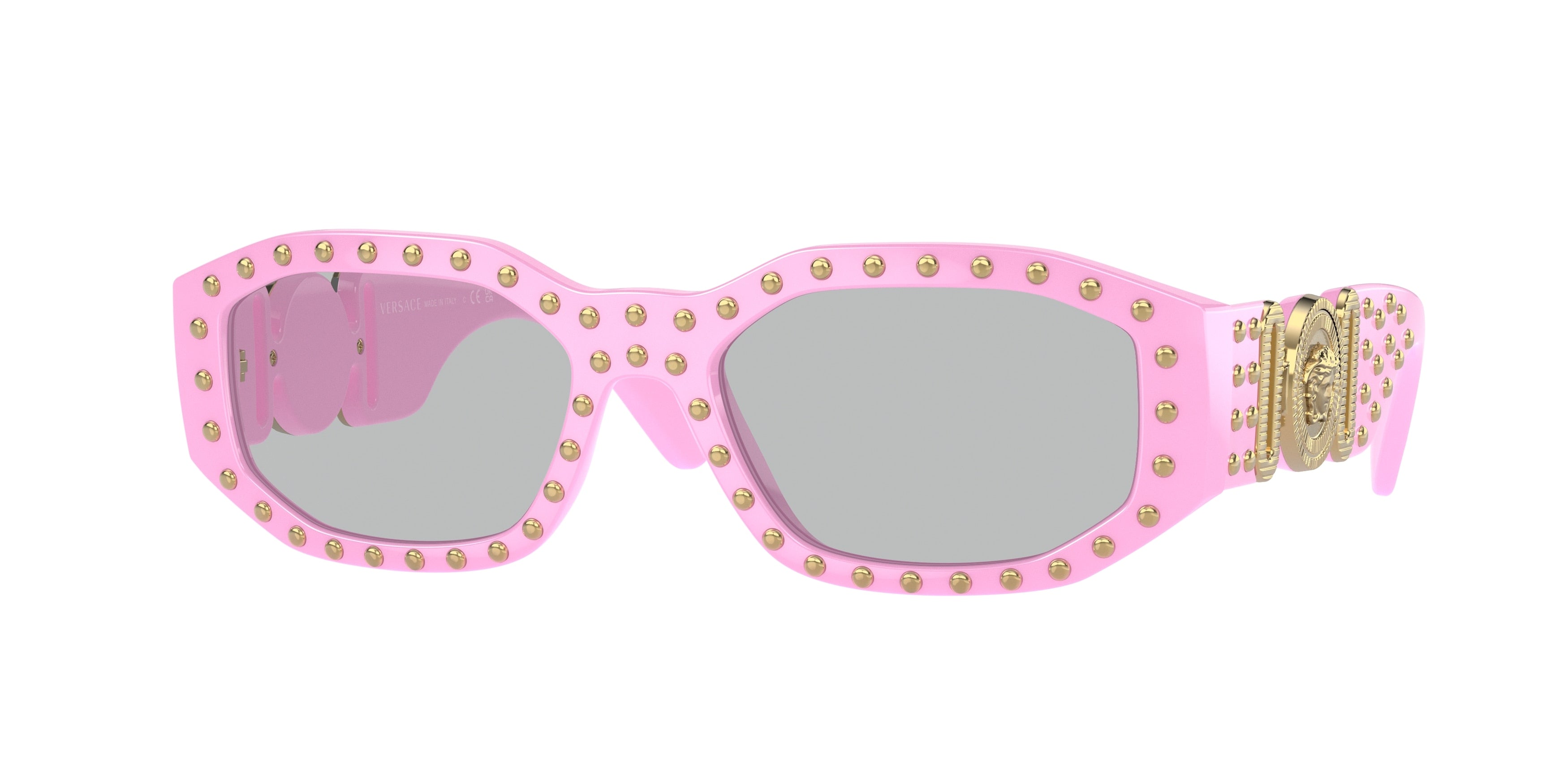 Versace VE4361 Irregular Sunglasses  539687-Pink 53-140-18 - Color Map Pink