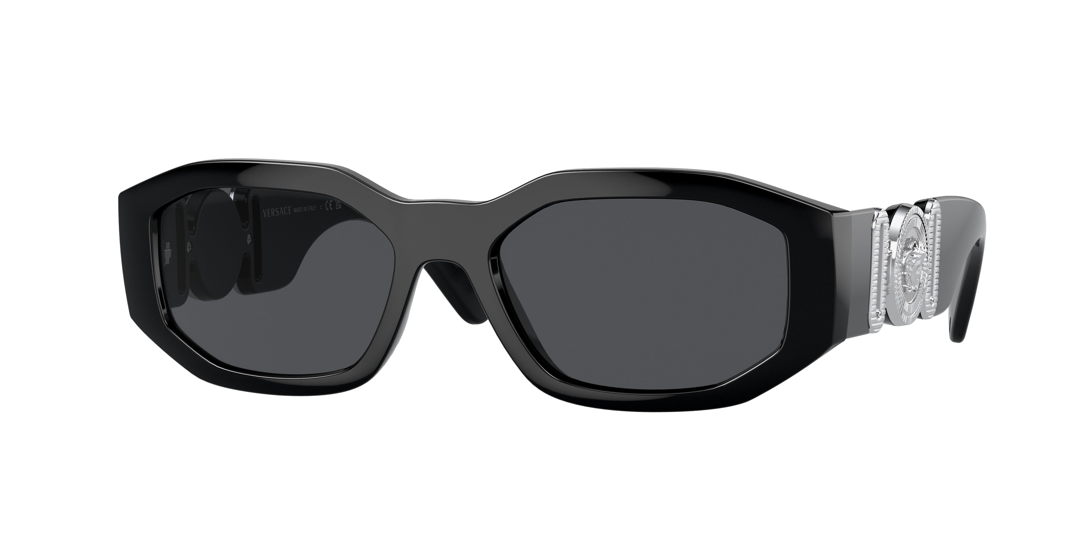 Versace VE4361 Irregular Sunglasses  542287-Black 53-140-18 - Color Map Black