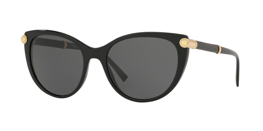 Versace VE4364QA Cat Eye Sunglasses  GB1/87-BLACK 55-18-140 - Color Map black