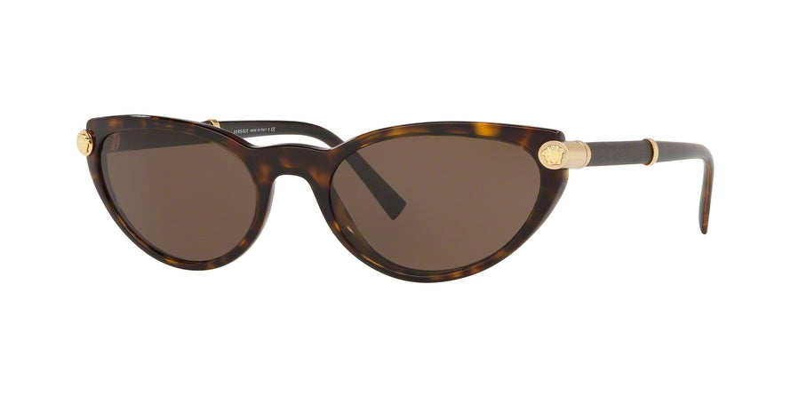 Versace V-ROCK VE4365Q Cat Eye Sunglasses  108/73-HAVANA 54-19-140 - Color Map havana