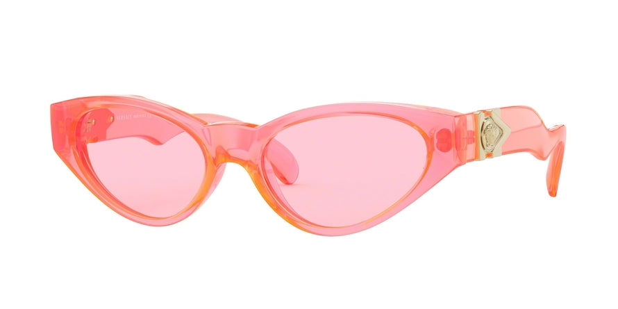 Versace VE4373 Cat Eye Sunglasses  5310U9-PINK FLUO TRANSPARENT 54-18-135 - Color Map pink