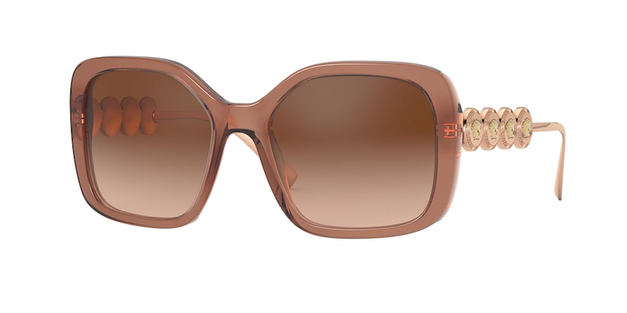 Versace VE4375 Irregular Sunglasses  53253B-TRANSPARENT BROWN 53-18-135 - Color Map brown