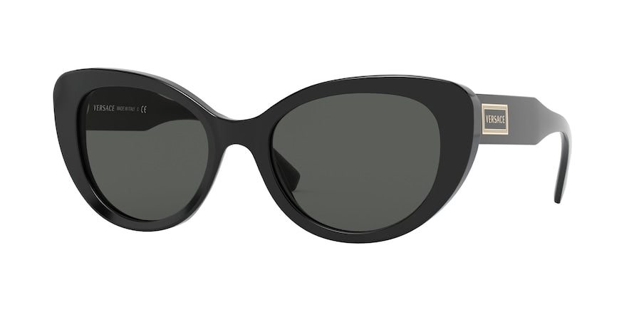 Versace VE4378F Cat Eye Sunglasses  GB1/87-BLACK 54-19-140 - Color Map black