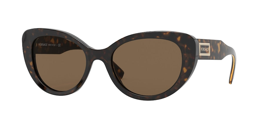 Versace VE4378 Cat Eye Sunglasses  108/73-HAVANA 54-19-140 - Color Map havana